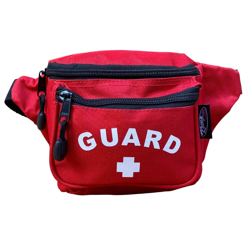 Kemp USA â€“ Lifeguard Fanny Pack/Hip Pack with GUARD Logo - Water-Resistant and Durable Waist Bag for Medical Supplies & Lifeguard Gear - Red - Image 2